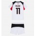 AC Milan Christian Pulisic #11 Bortedraktsett Barn 2025-26 Korte ermer (+ Korte bukser)